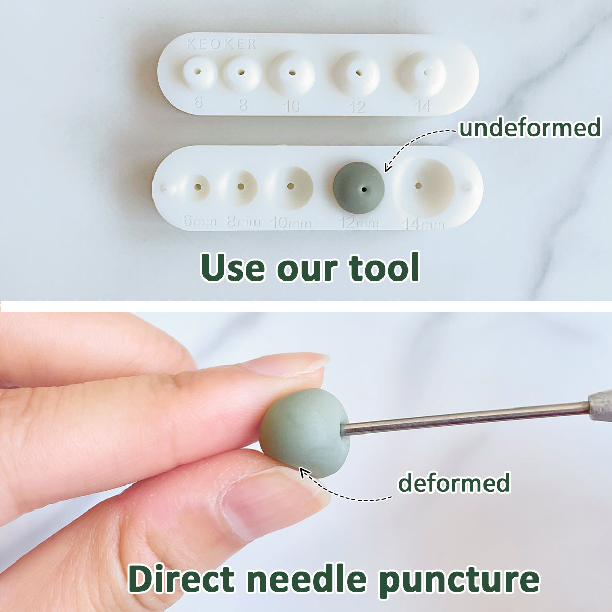 Keoker Bead Hole Maker for Polymer Clay