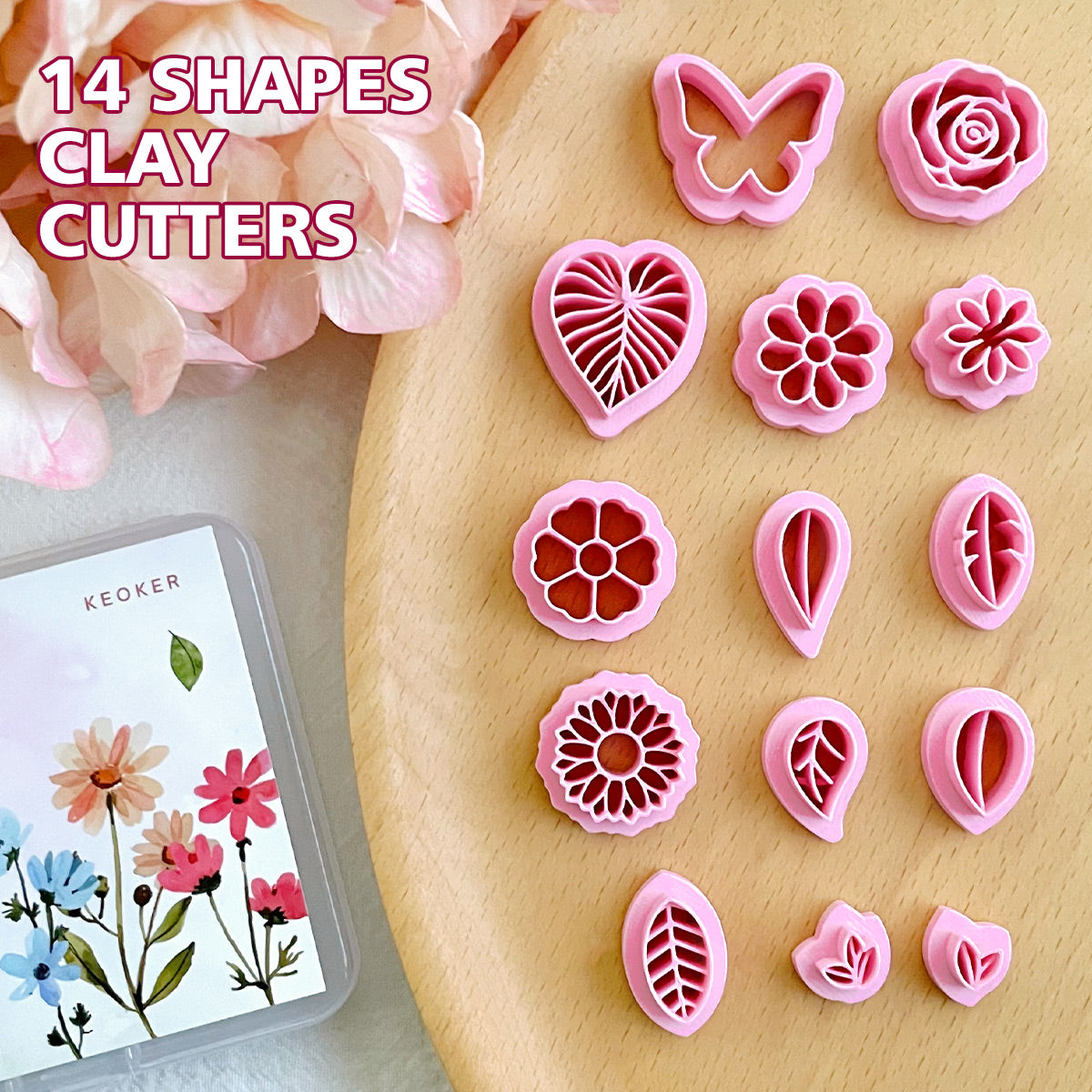 KEOKER Spring Clay Cutters(14 shapes)