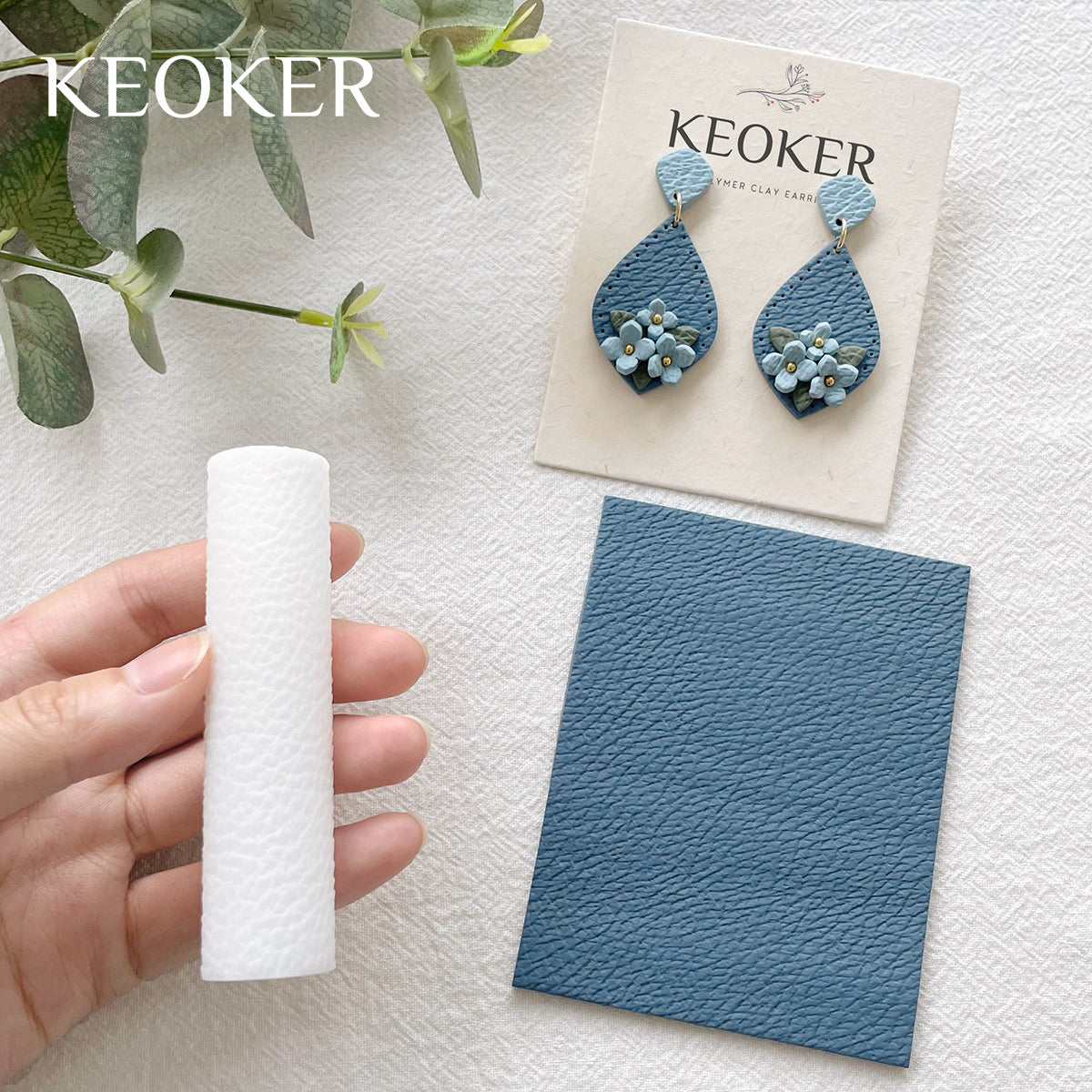 KEOKER Polymer Clay Texture Roller (Cowhide Grain)