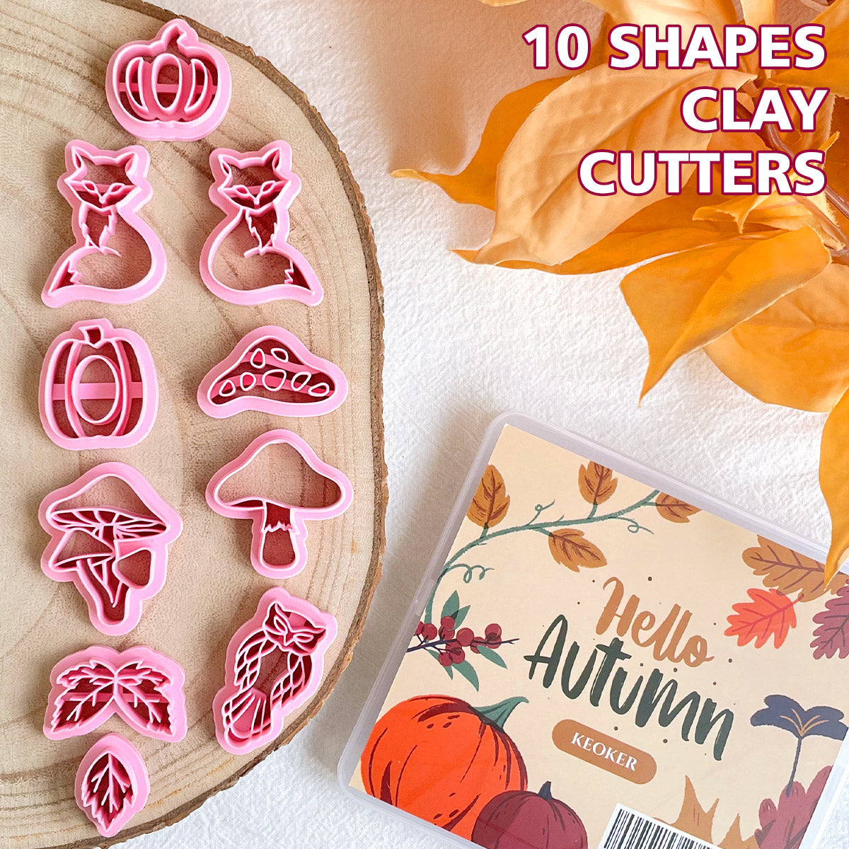 KEOKER Fall Polymer Clay Cutters ( 10 shapes )