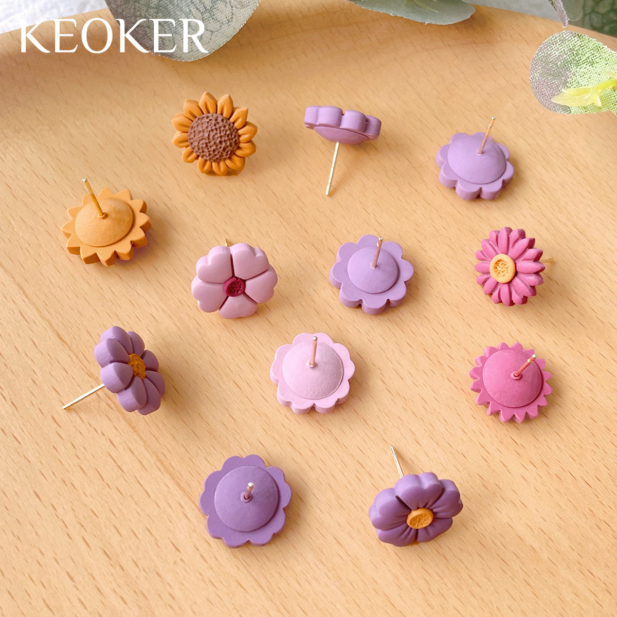 KEOKER Stud Post Embedding Tool for Polymer Clay Earring