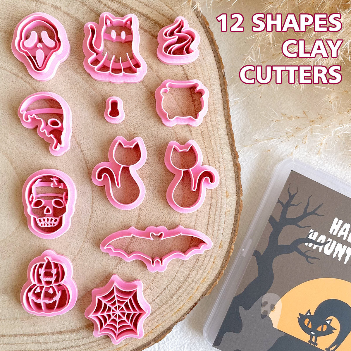 KEOKER Halloween Polymer Clay Cutters (12 Shapes)