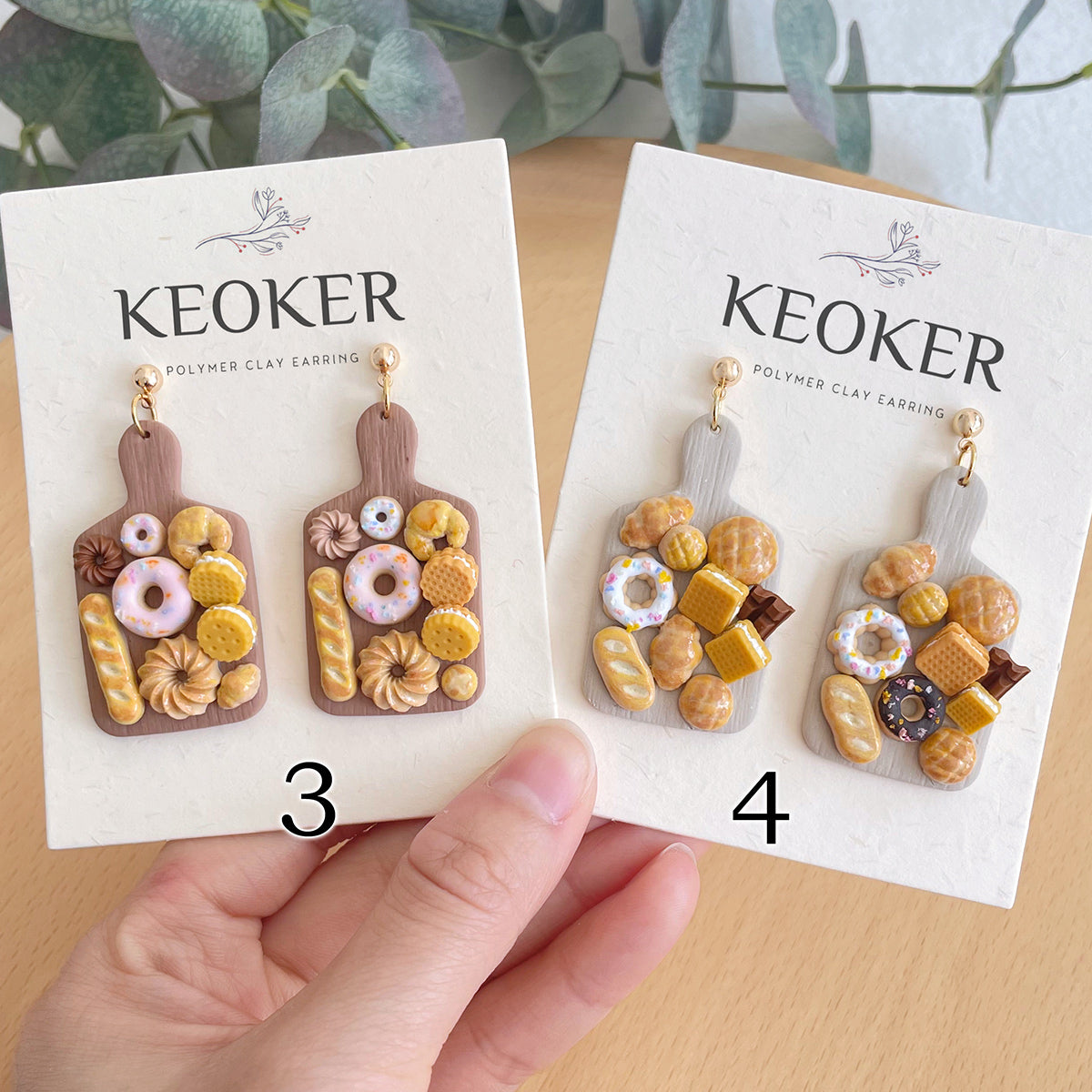 KEOKER Dessert & Bread Polymer Clay Earrings