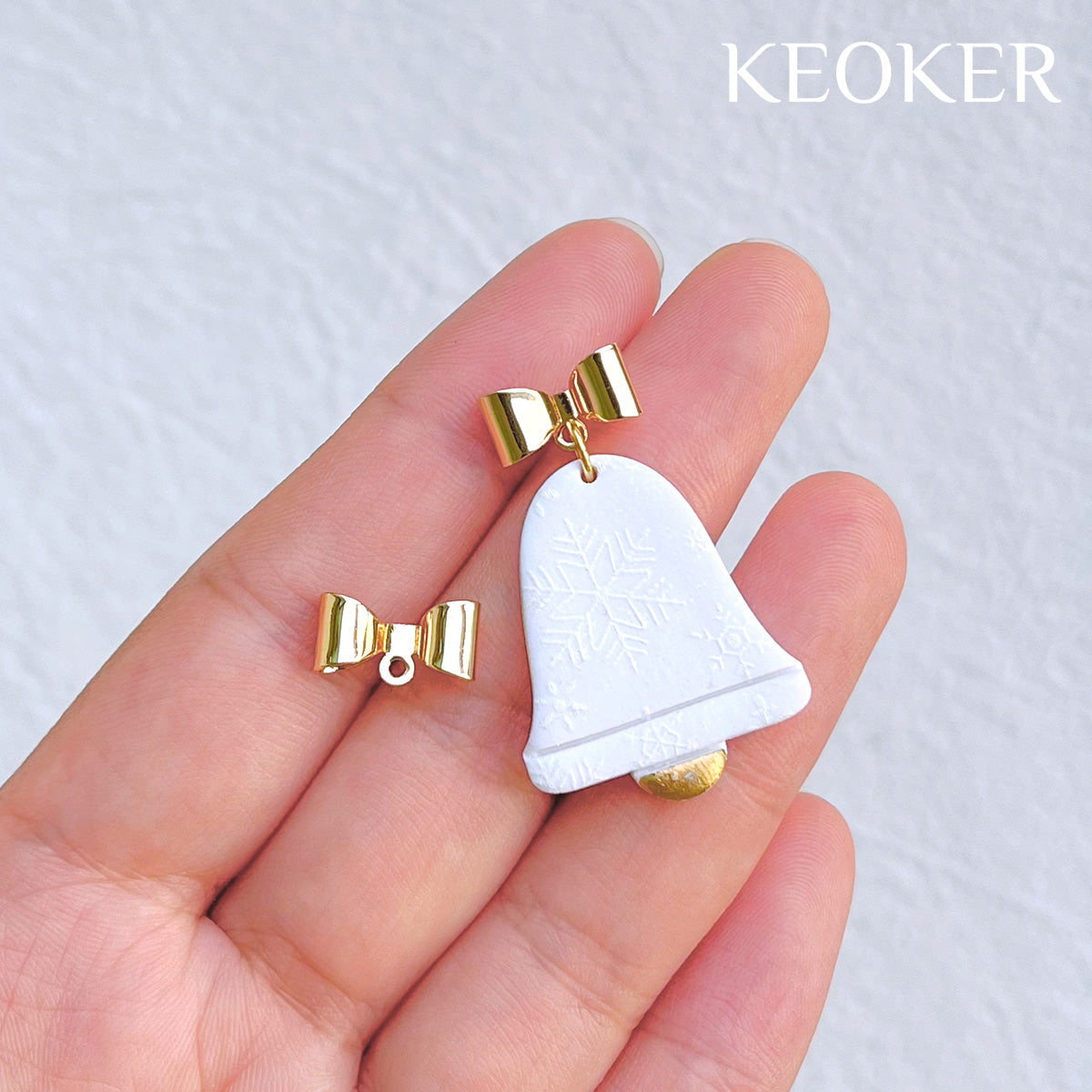 KEOKER S925 Silver Post 14K Gold Filled Bow Studs (4 PCS)