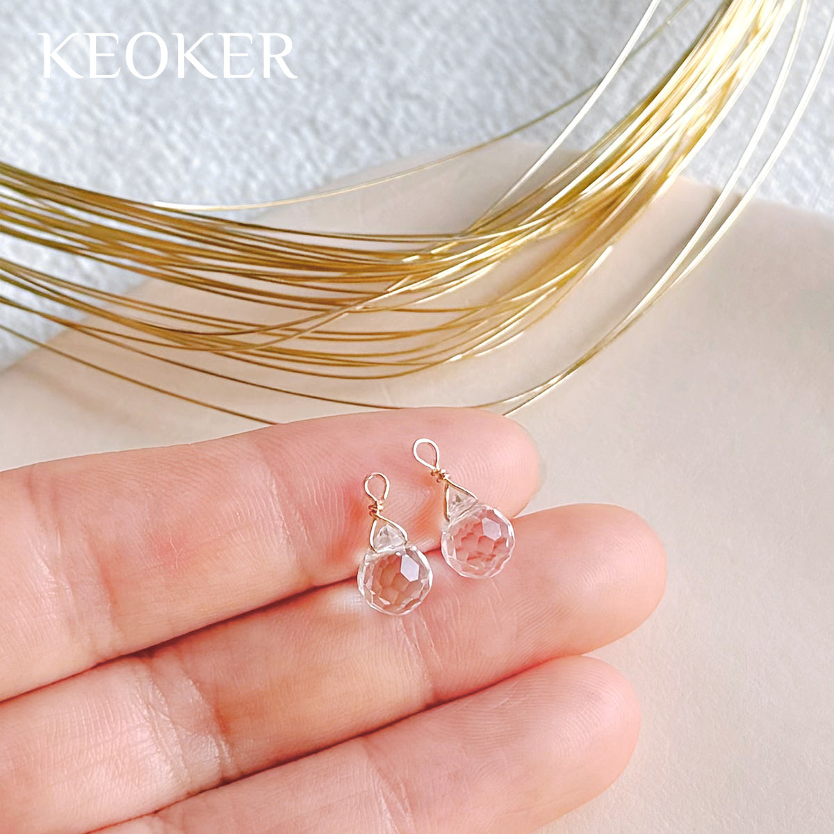 KEOKER 14K Gold Filled 0.4mm Brass Wire (1m)