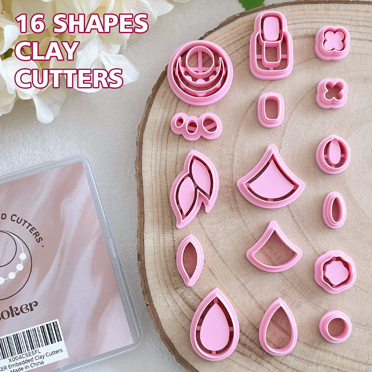 Keoker Embedded Clay Cutters ( 16 shapes )