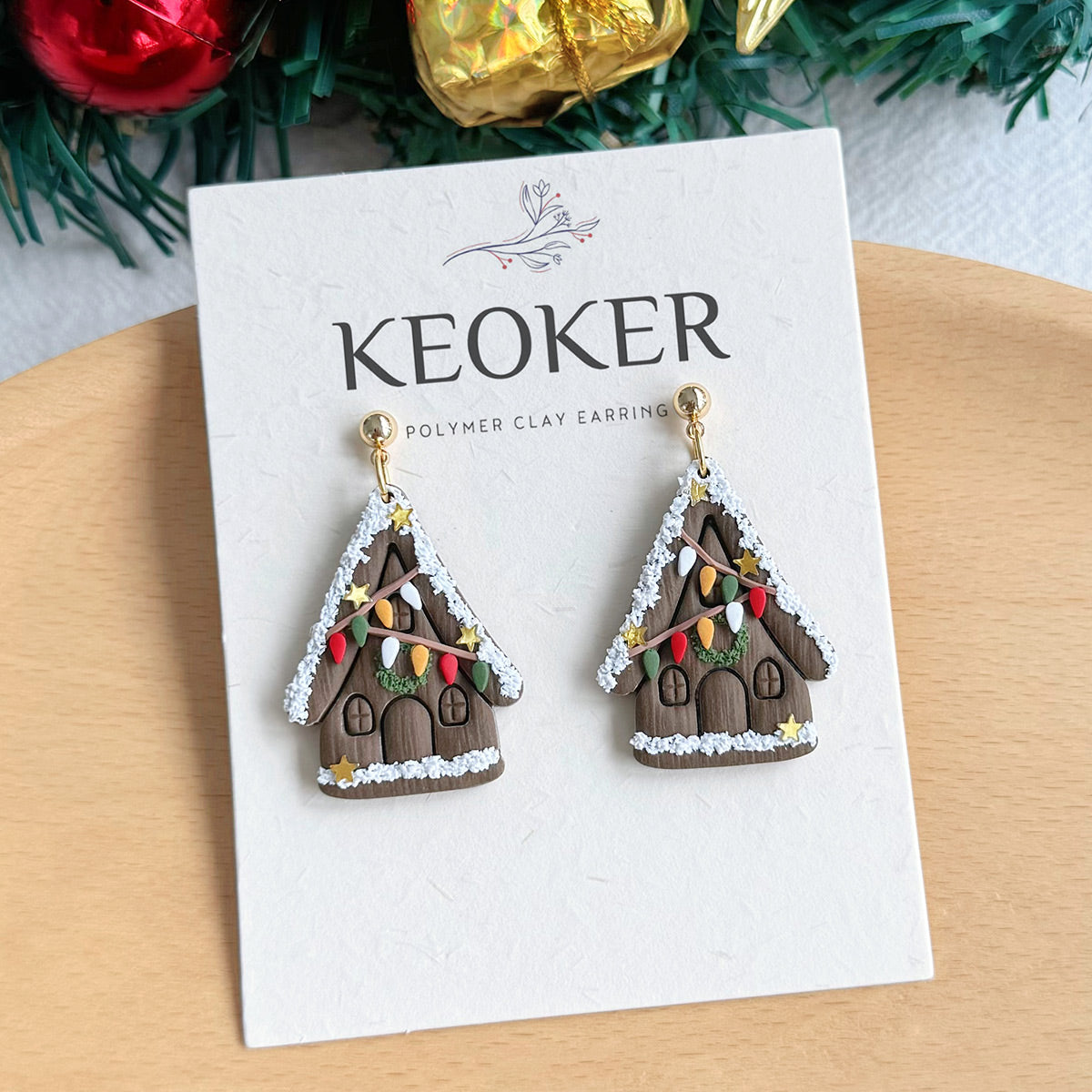 KEOKER Christmas Polymer Clay Earrings