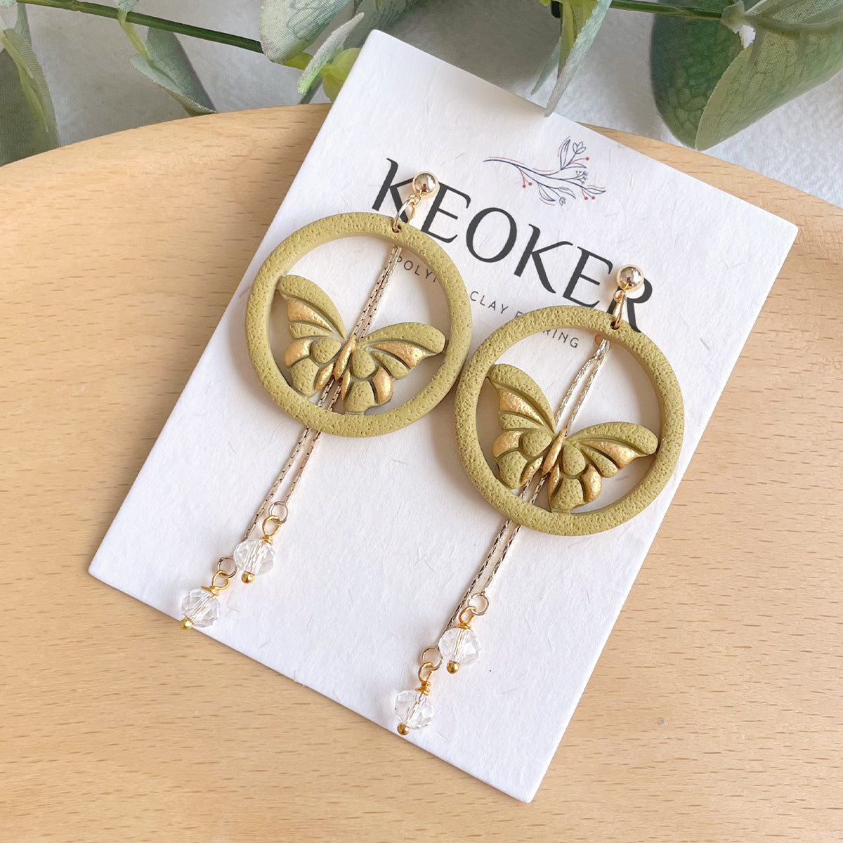 Pendientes de arcilla polimérica de primavera KEOKER