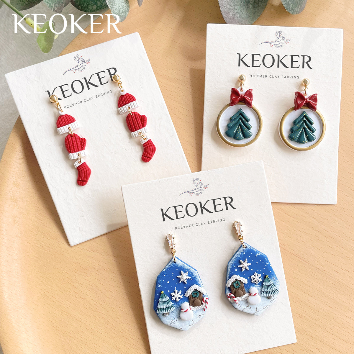 KEOKER Christmas Polymer Clay Molds (4PCS)