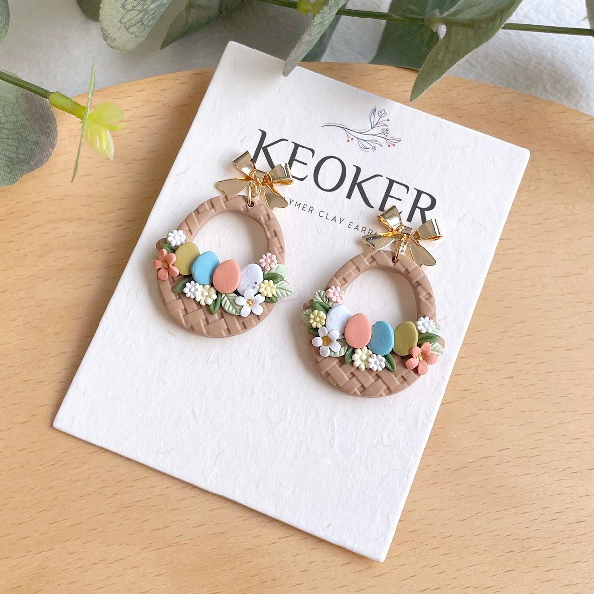 KEOKER Rabbit Polymer Clay Earrings