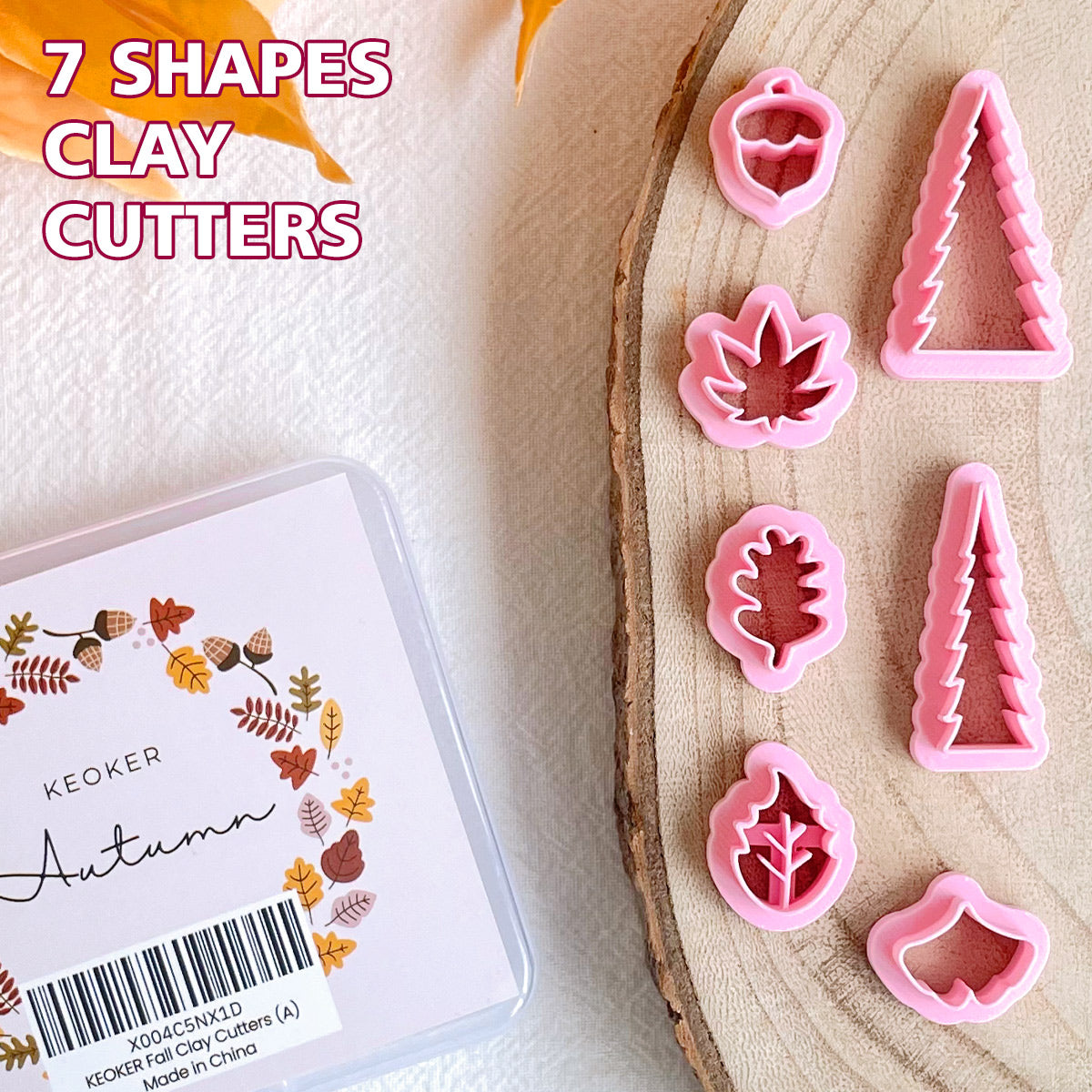 KEOKER Fall Polymer Clay Cutters ( 7 shapes )