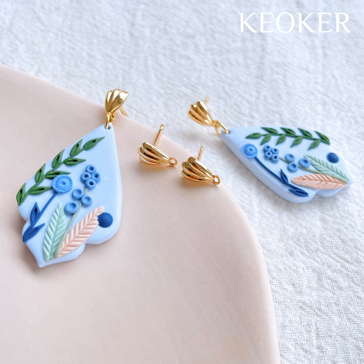 Poste para aretes con aro y relleno de oro de 14 quilates de KEOKER (10 piezas)