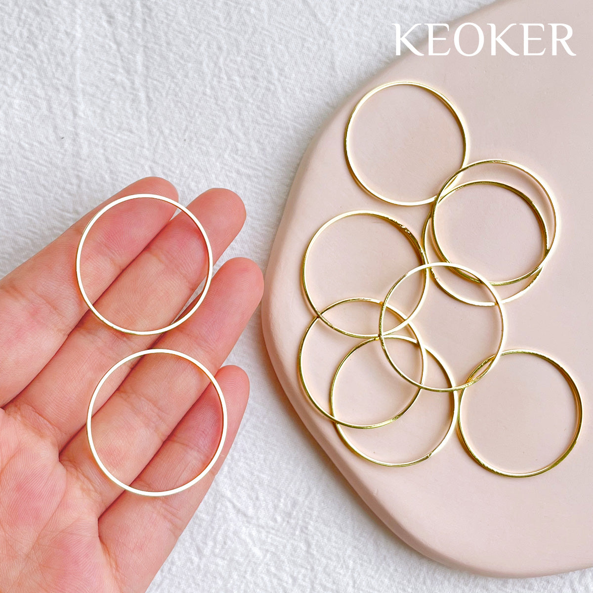 KEOKER 14K Gold Filled 30mm Closed Ring (10PCS)