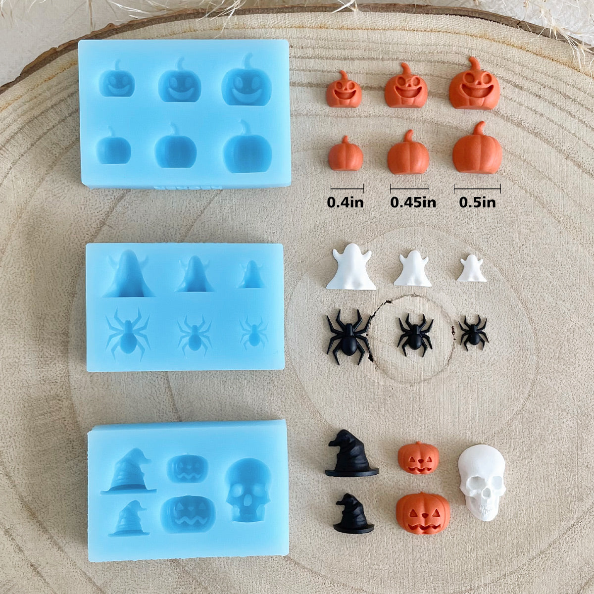 KEOKER Halloween Polymer Clay Molds (3 molds)