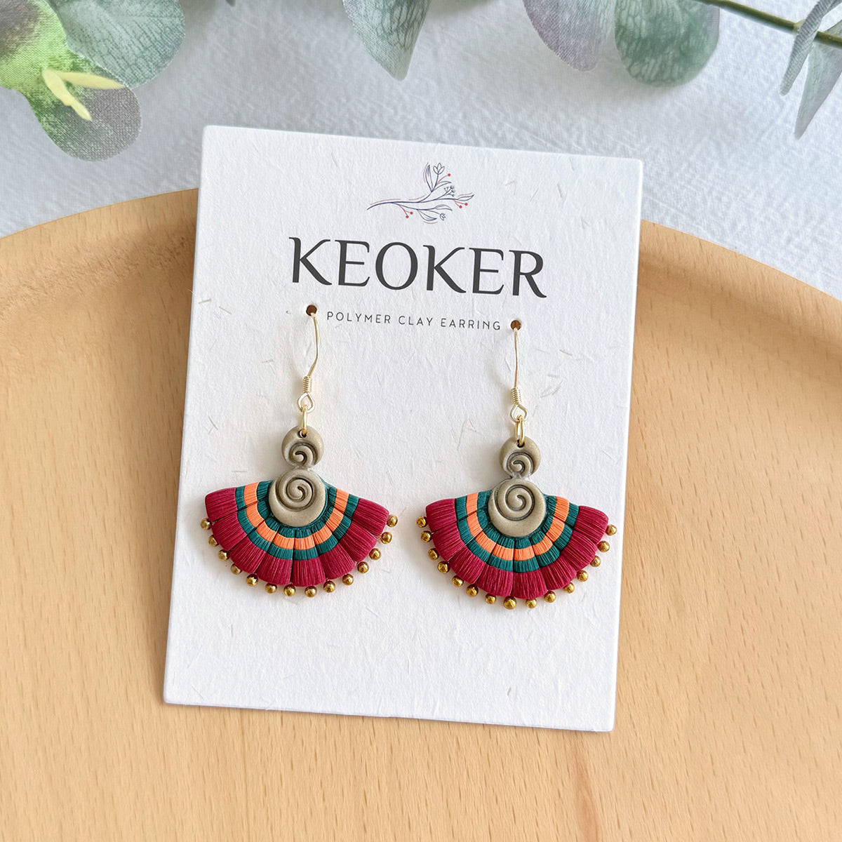 KEOKER Macrame Polymer Clay Earrings