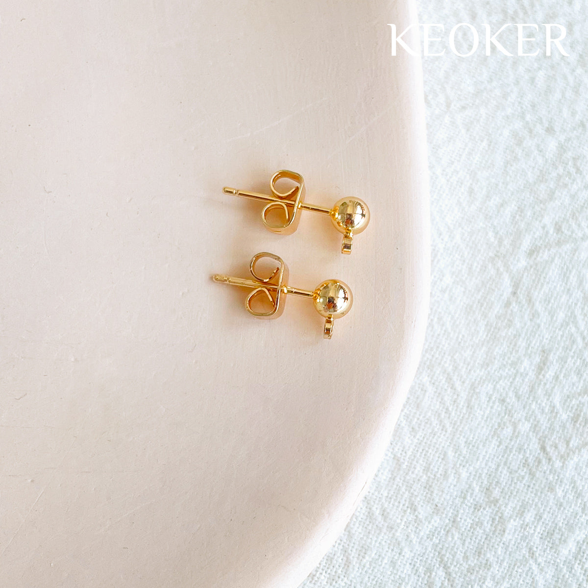 KEOKER 14K Gold Filled Earring Backs (50PCS)