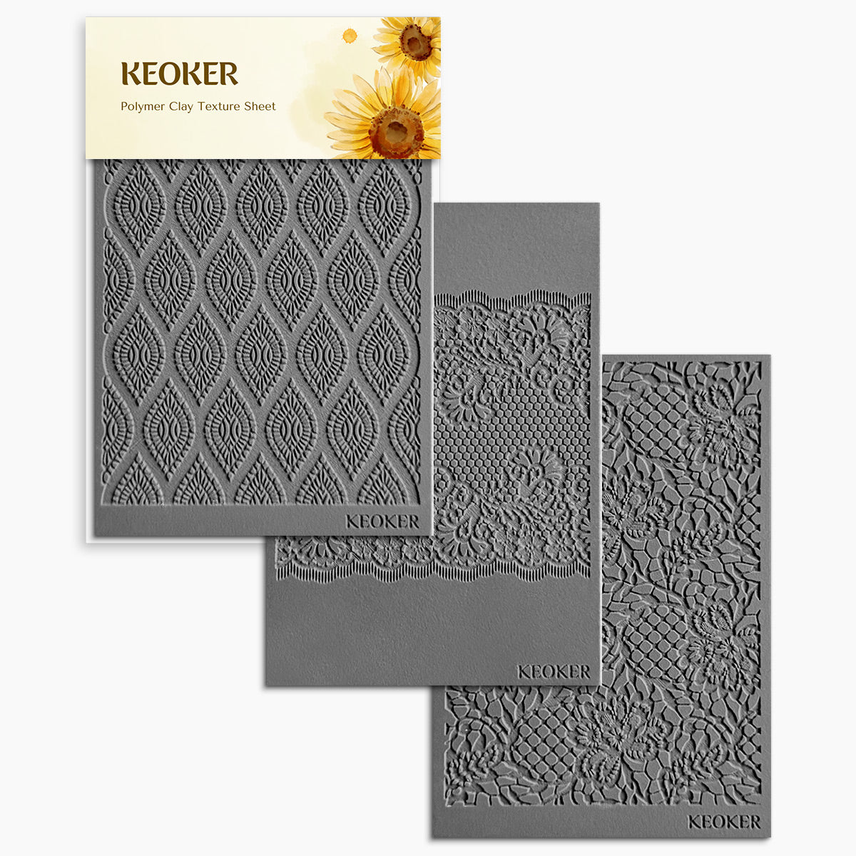 KEOKER Lace Texture Mat for Polymer Clay