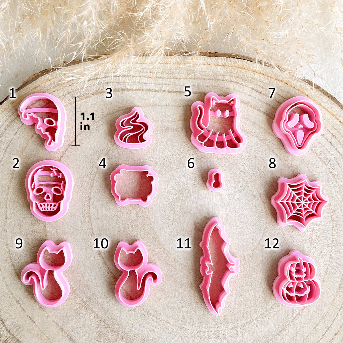 KEOKER Halloween Polymer Clay Cutters (12 Shapes)