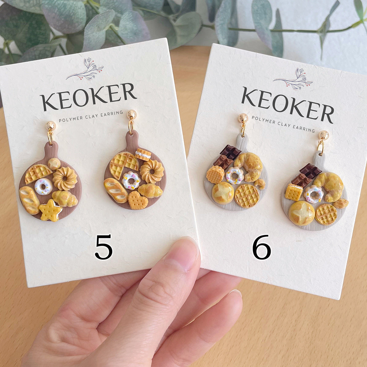 KEOKER Dessert & Bread Polymer Clay Earrings