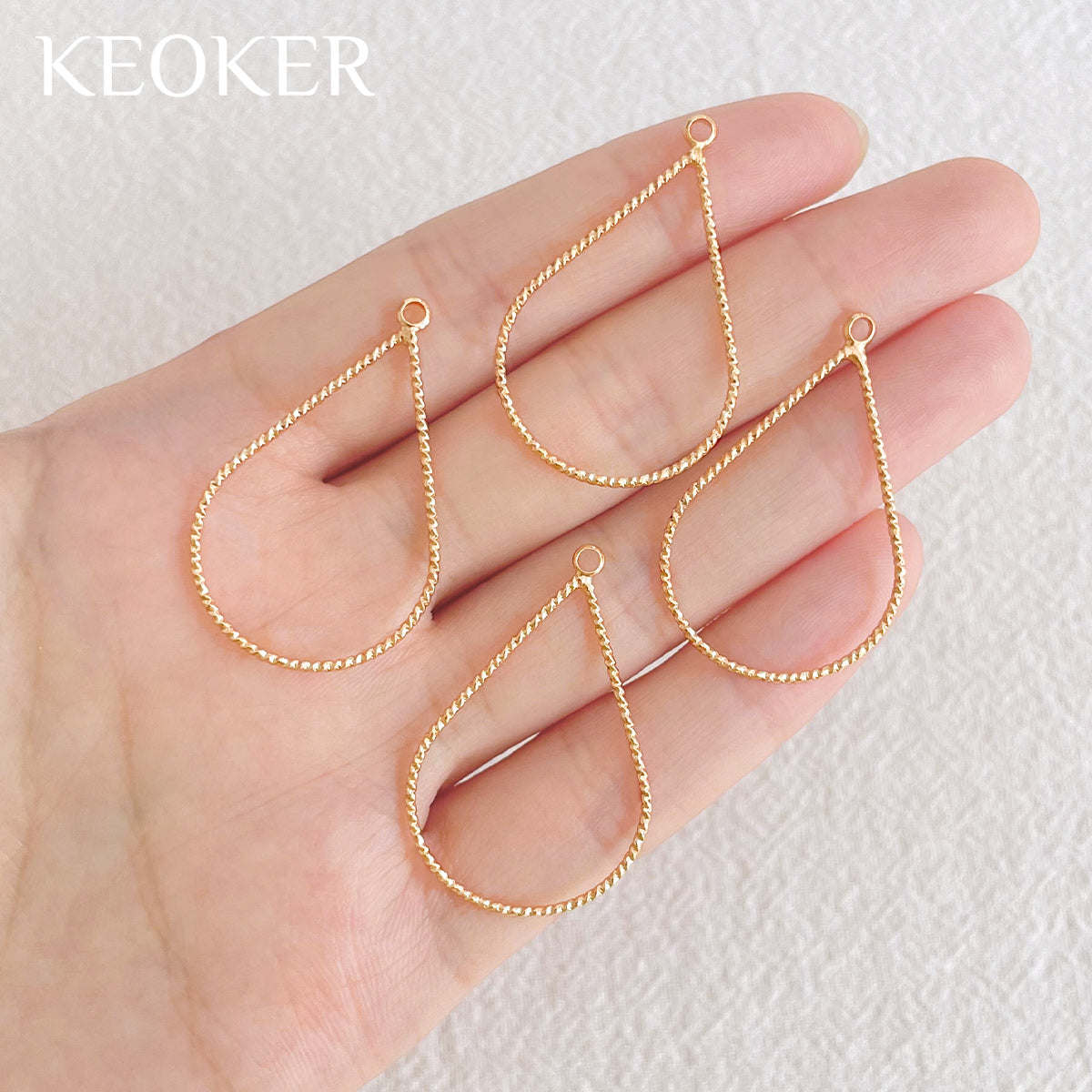 KEOKER 14K Gold Filled Teardrop Earring Frame (10 pcs)