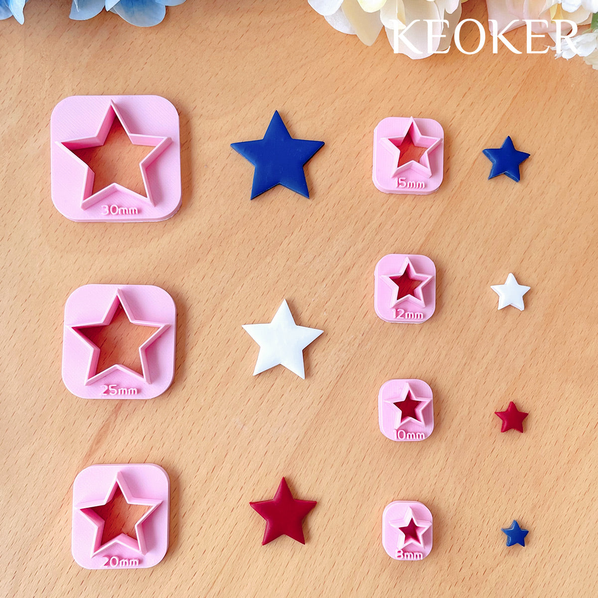 KEOKER Stars Clay Cutters (7 Shapes)