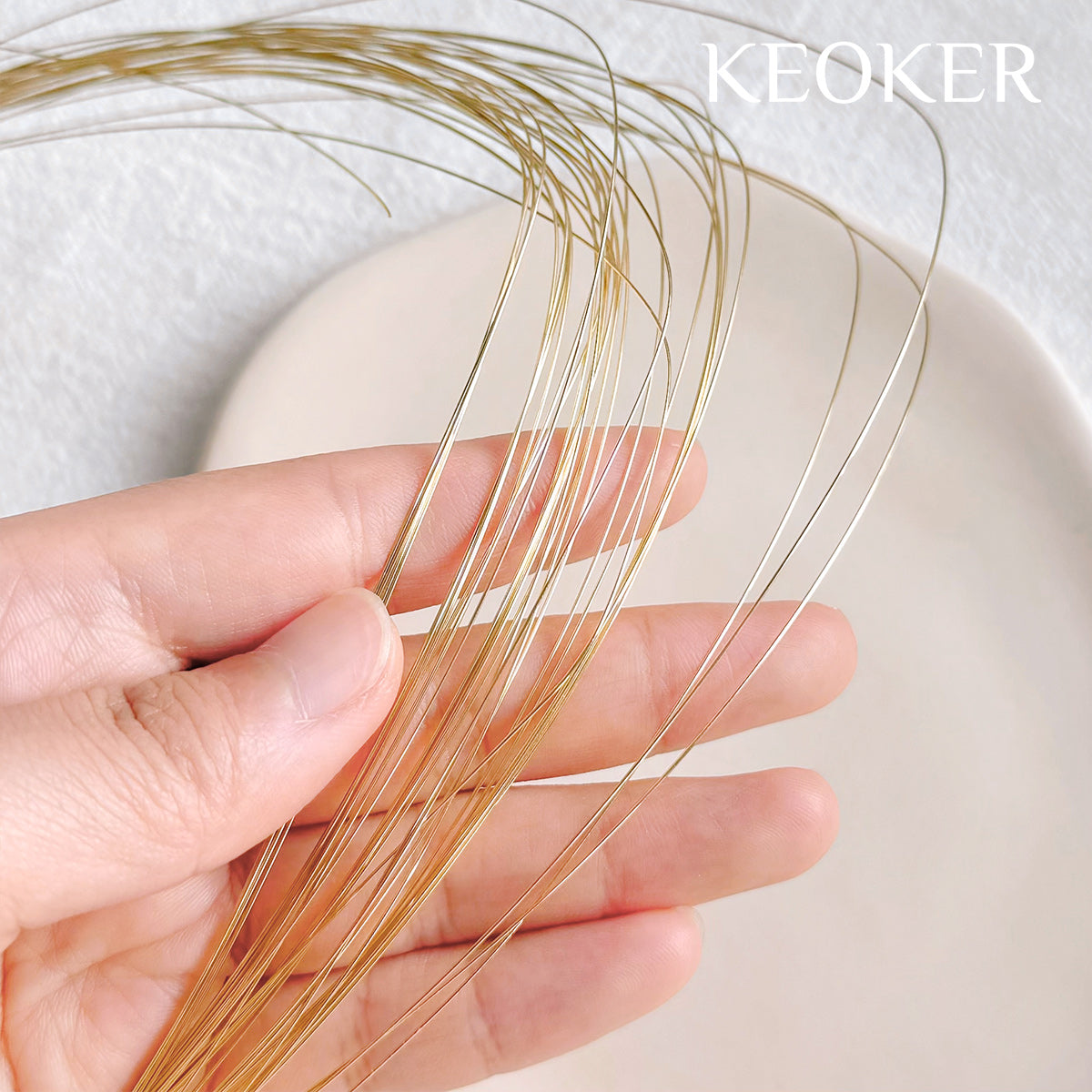 KEOKER 14K Gold Filled 0.4mm Brass Wire (1m)