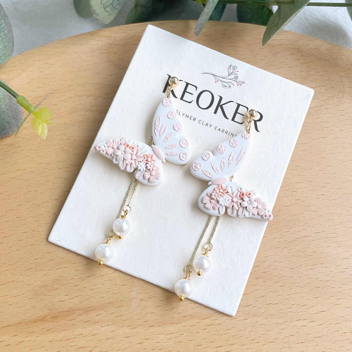 KEOKER Butterfly Polymer Clay Earrings