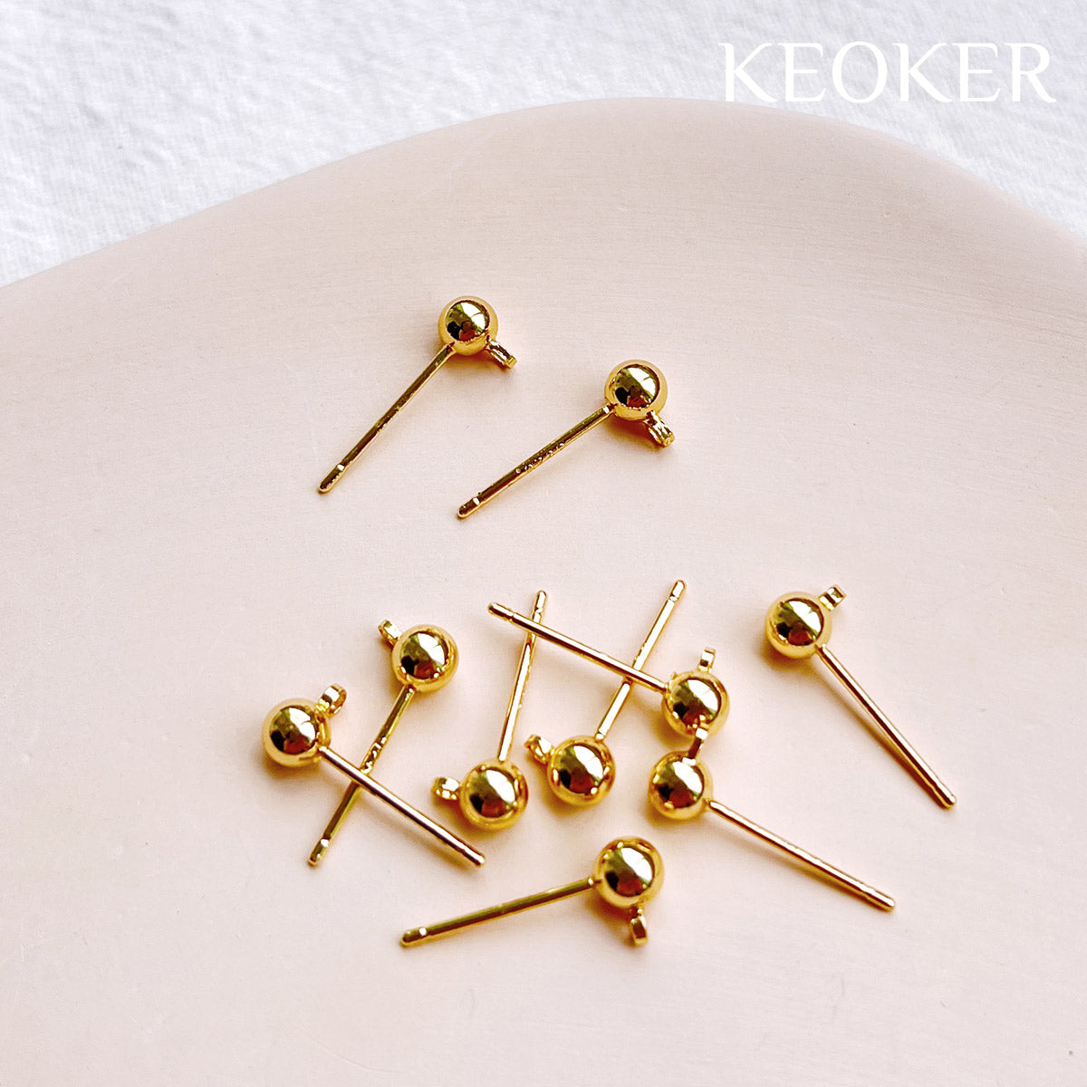 KEOKER S925 Silver Post 14K Gold Filled Earring Post(10PCS)