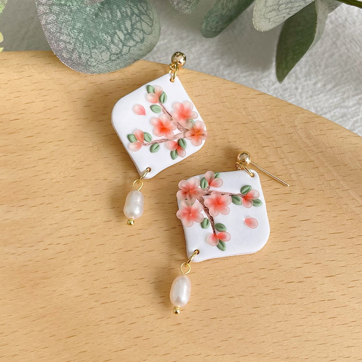 KEOKER Floral Polymer Clay Earrings