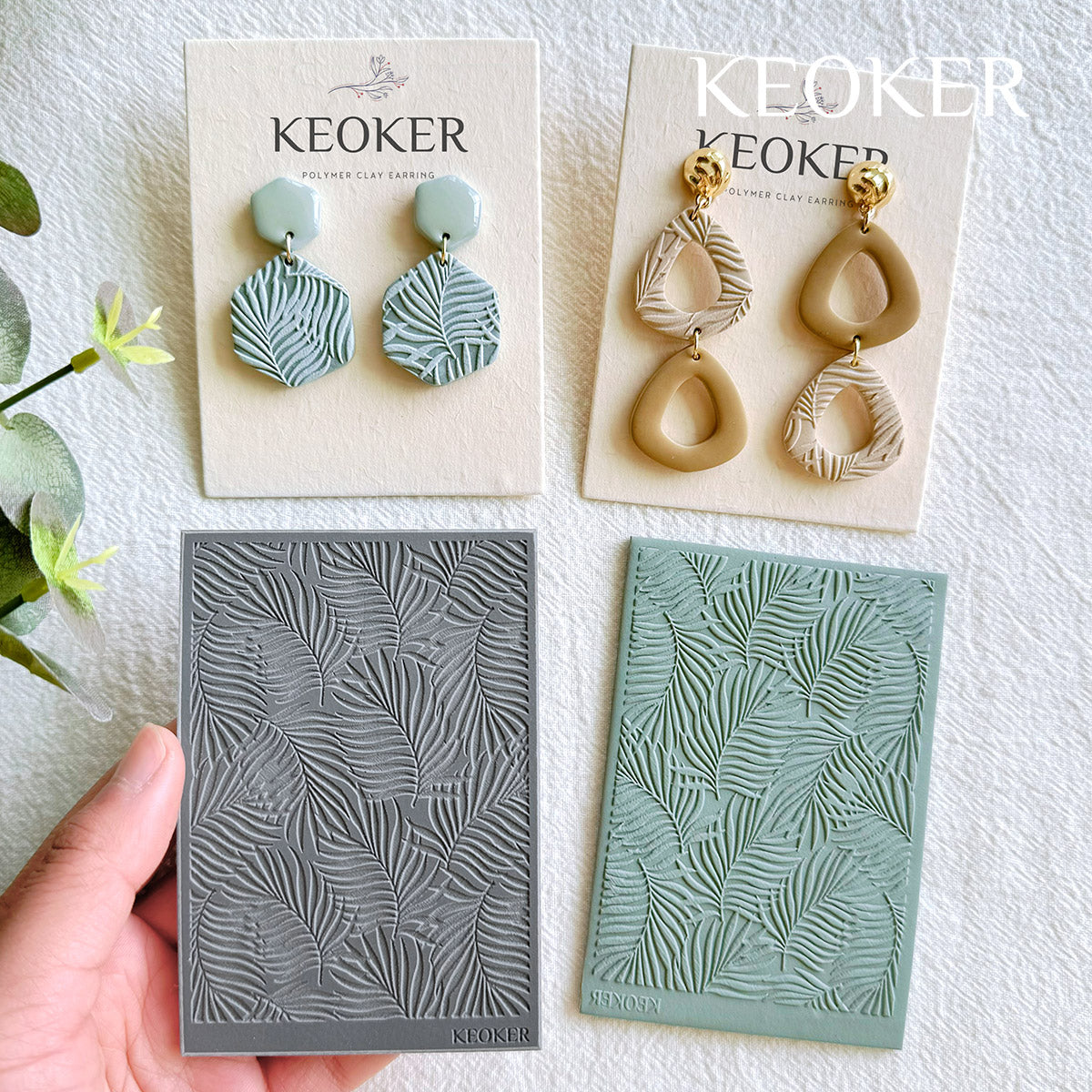 KEOKER Spring Polymer Clay Texture Sheets