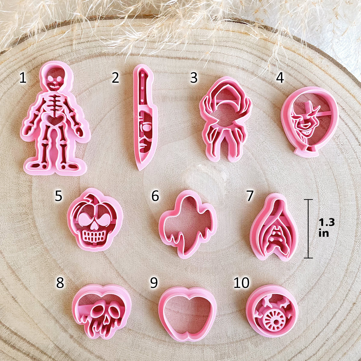 KEOKER Halloween Polymer Clay Cutters (10 Shapes)