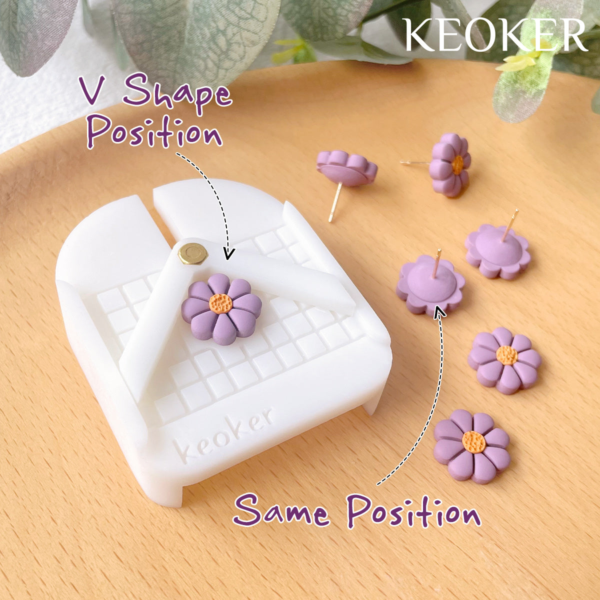 KEOKER Stud Post Embedding Tool for Polymer Clay Earring