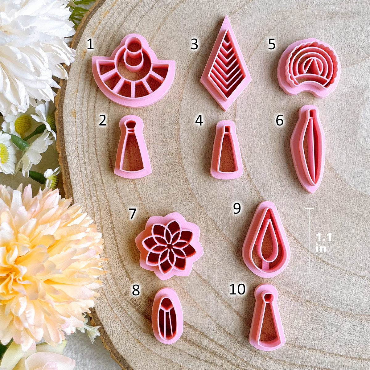 KEOKER Macrame Polymer Clay Cutters (10 shapes)