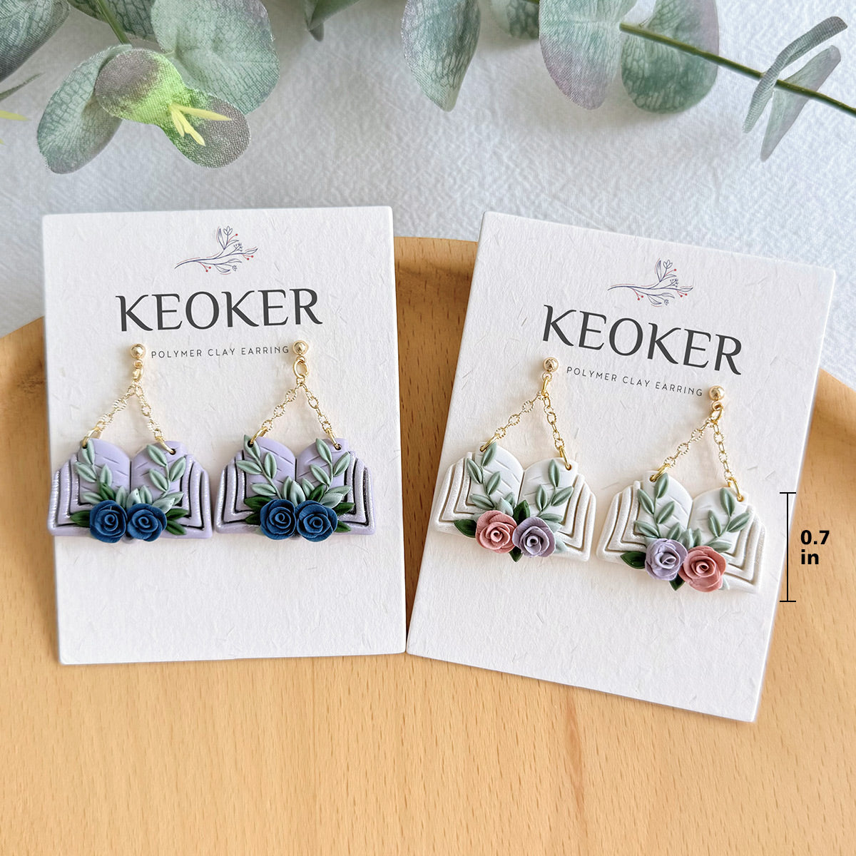 KEOKER Book Polymer Clay Earrings