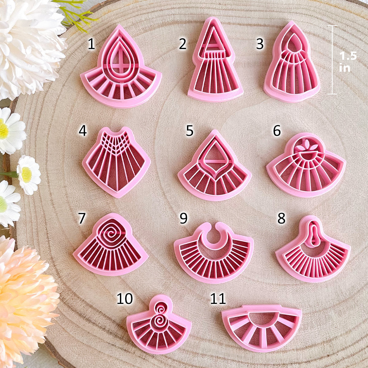 KEOKER Macrame Polymer Clay Cutters (11 shapes)