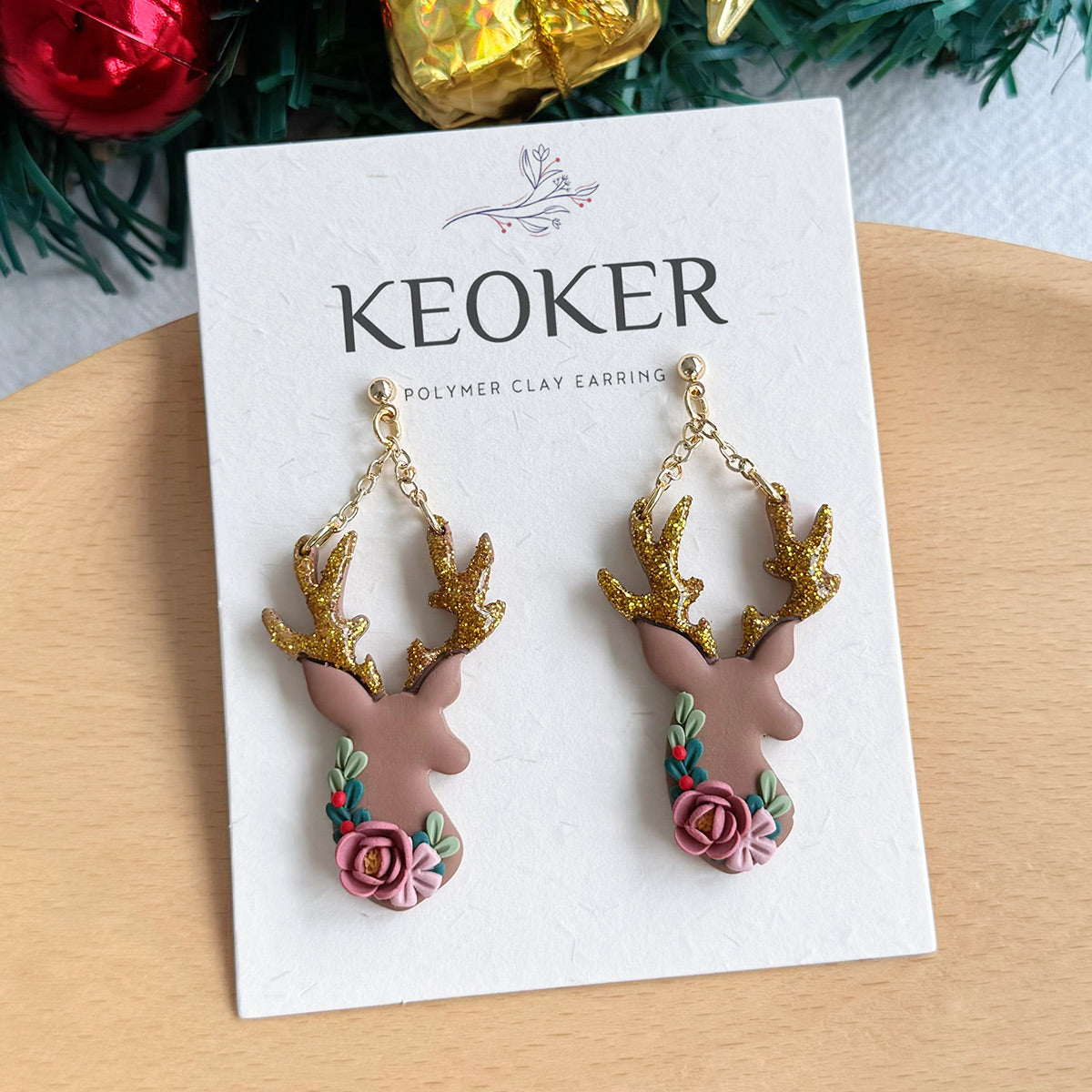 KEOKER Christmas Polymer Clay Earrings