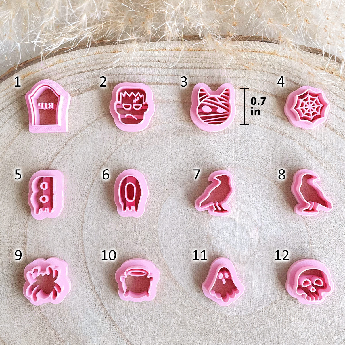 KEOKER Halloween Polymer Clay Cutters (12 shapes)