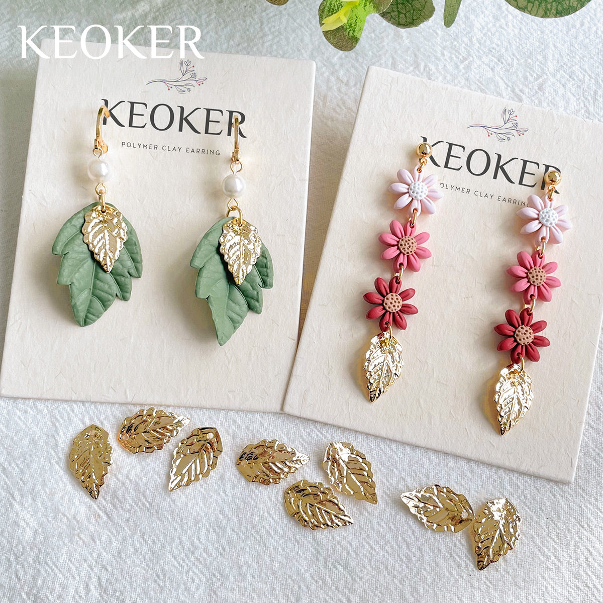 KEOKER 14K Gold Filled Leaf Pendant (10 PCS)