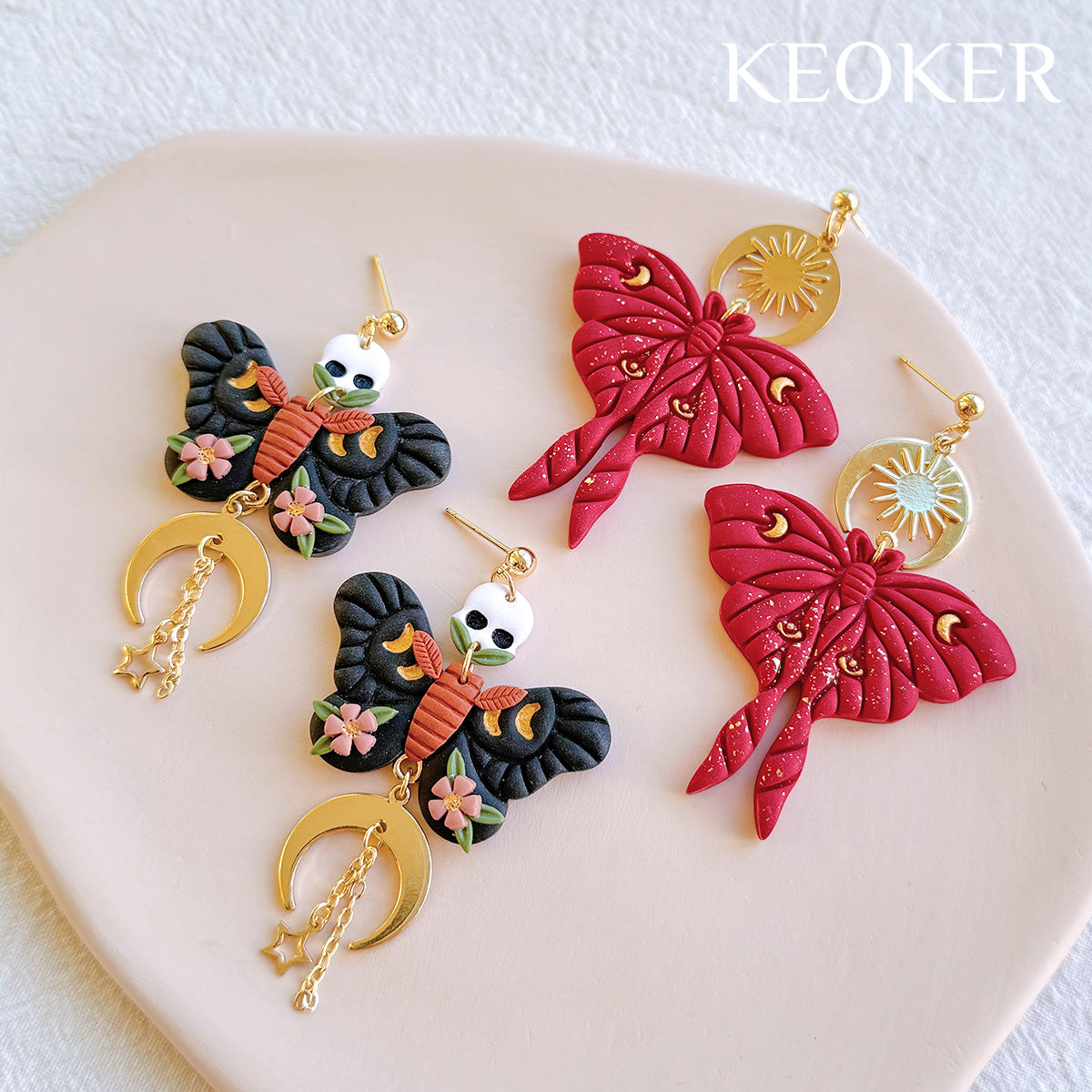 KEOKER 14K Gold Filled Moon Charms (10 PCS)