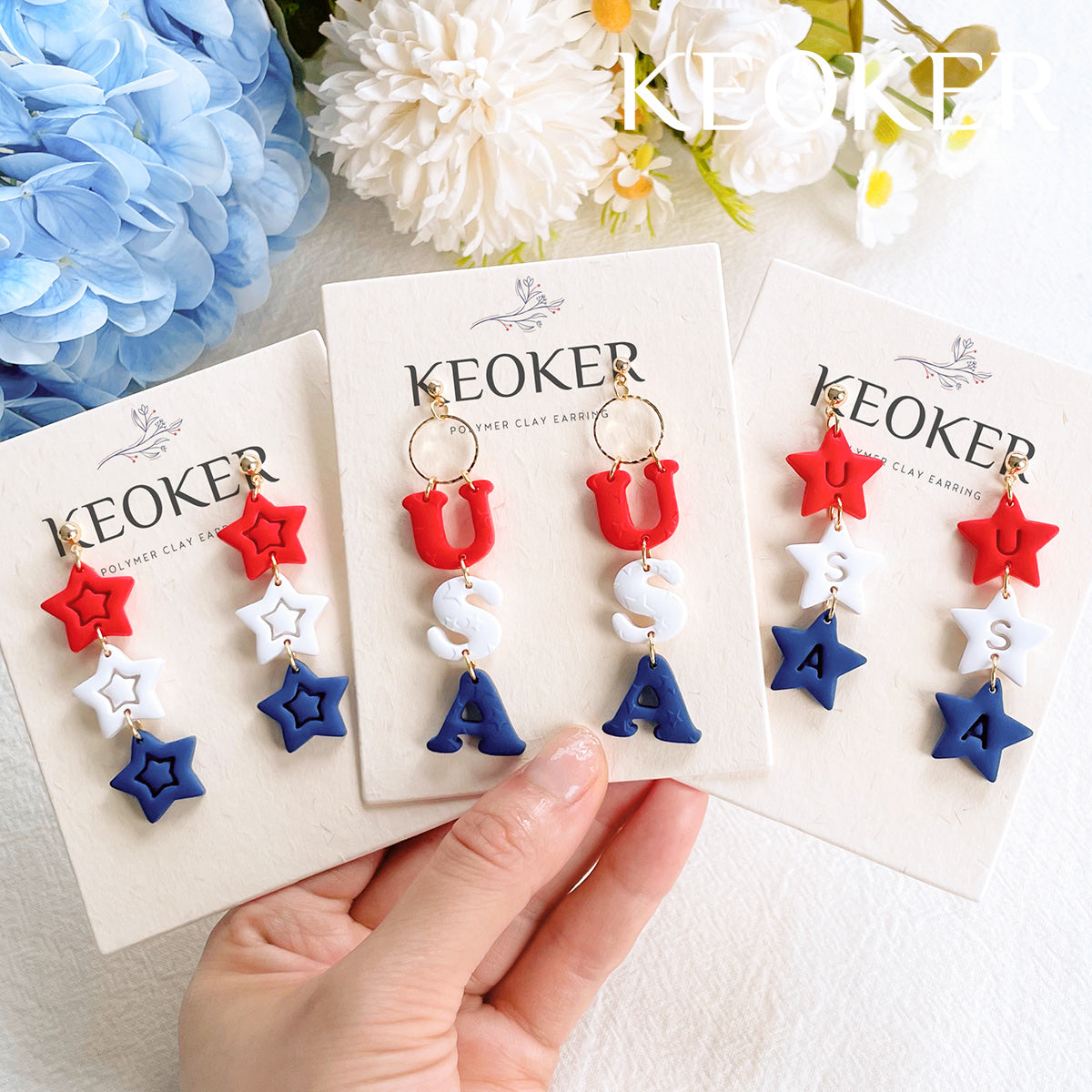 KEOKER Independence Day Polymer Clay Cutters (16 Shapes)