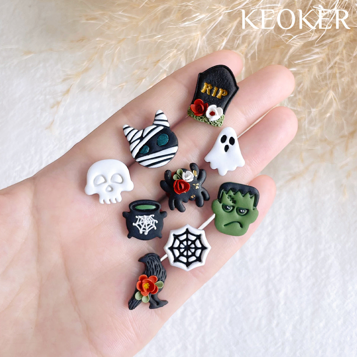 KEOKER Halloween Polymer Clay Cutters (12 shapes)