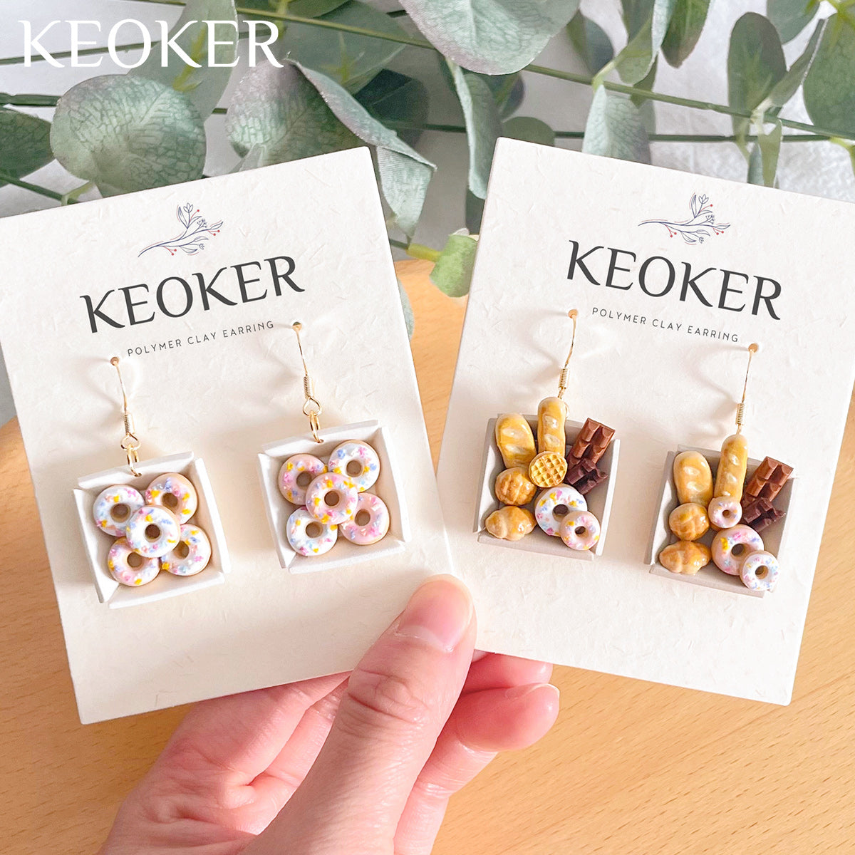 KEOKER Dessert & Bread Polymer Clay Molds and Charcuterie Boards Clay Cutters