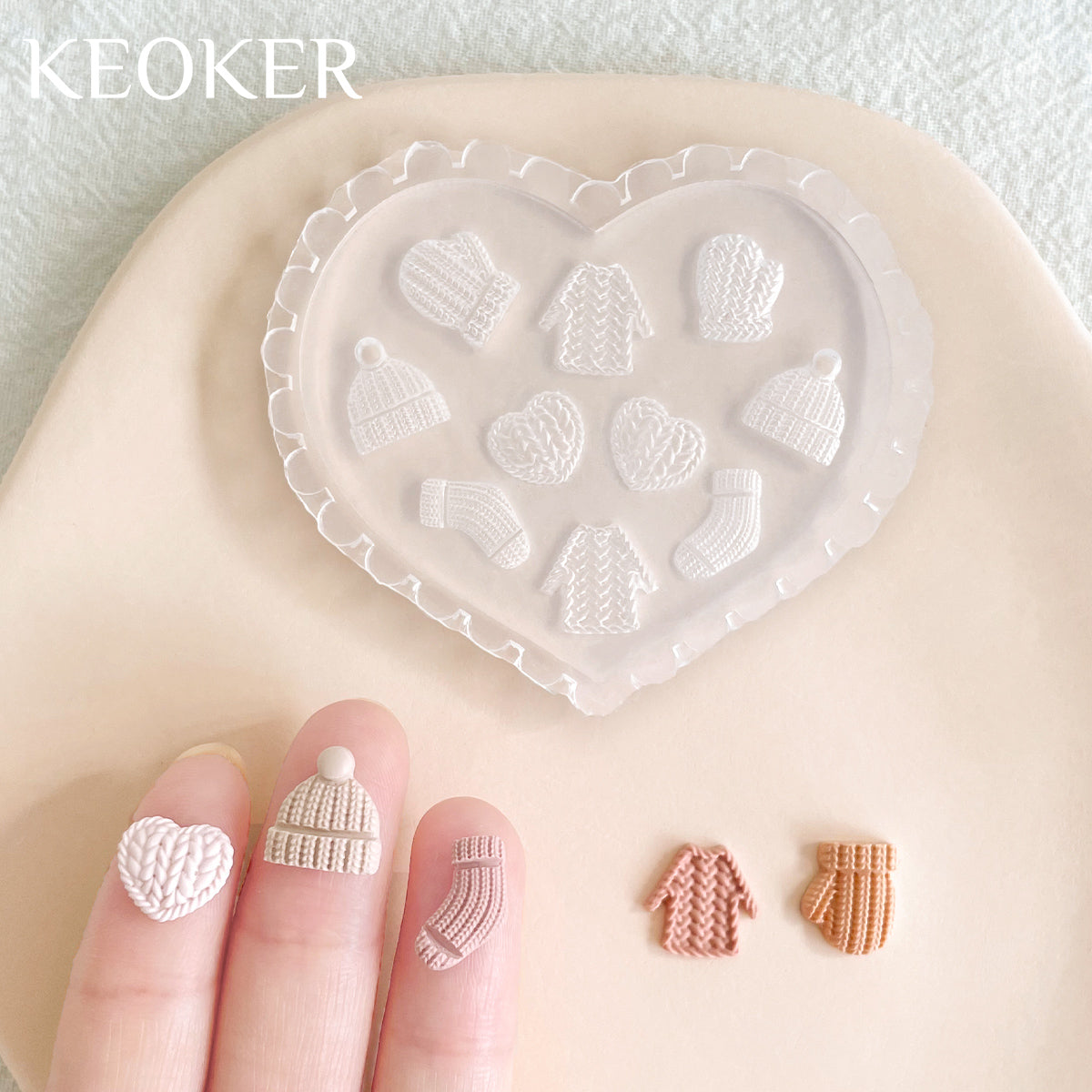 KEOKER Christmas Polymer Clay Molds (4PCS)