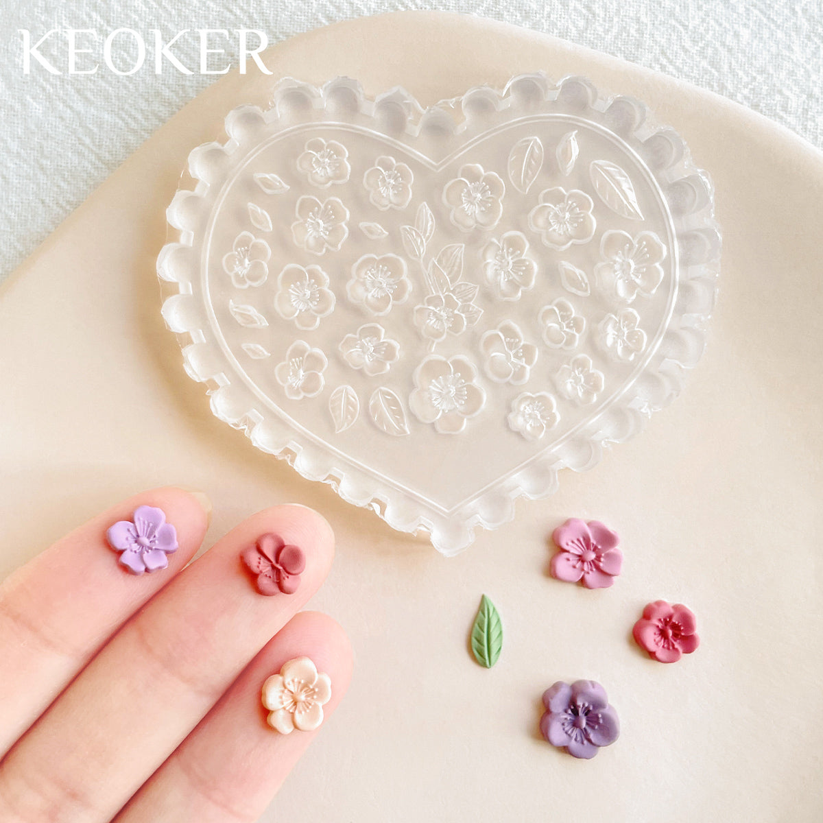 KEOKER Spring Polymer Clay Molds(8PCS)