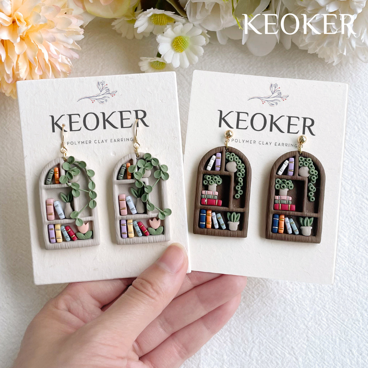 KEOKER Bookshelf Polymer Clay Cutters (8 Shapes)