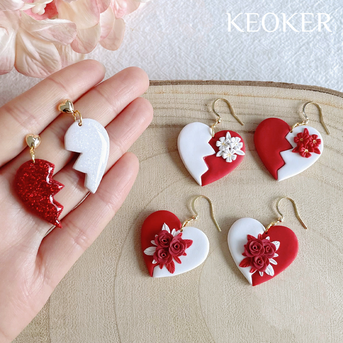 KEOKER Horror-Themed Valentines Day Clay Cutters(8 shapes)