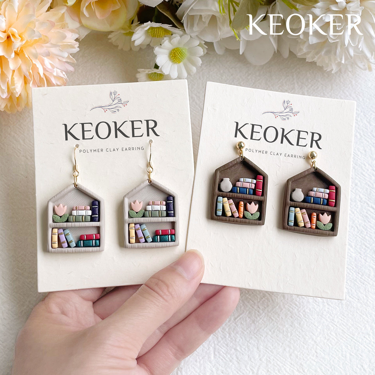 KEOKER Bookshelf Polymer Clay Cutters (8 Shapes)