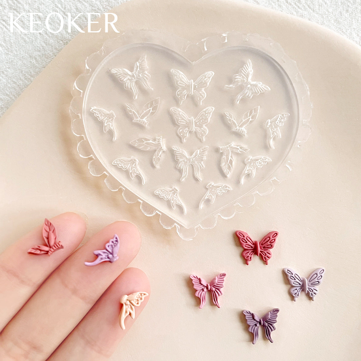 KEOKER Spring Polymer Clay Molds(4PCS)