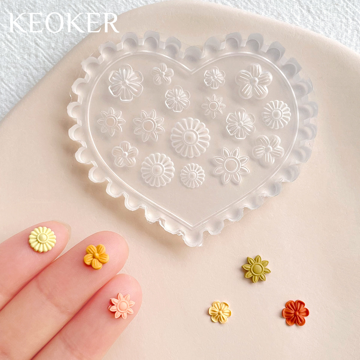 KEOKER Spring Polymer Clay Molds(8PCS)