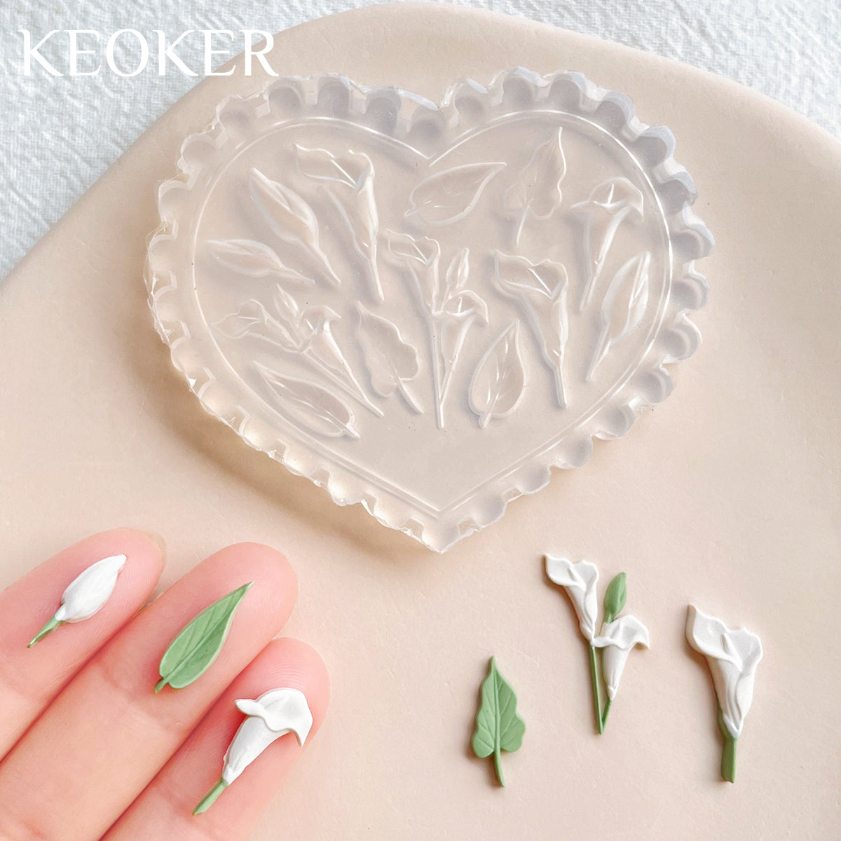 KEOKER Spring Polymer Clay Molds(8PCS)